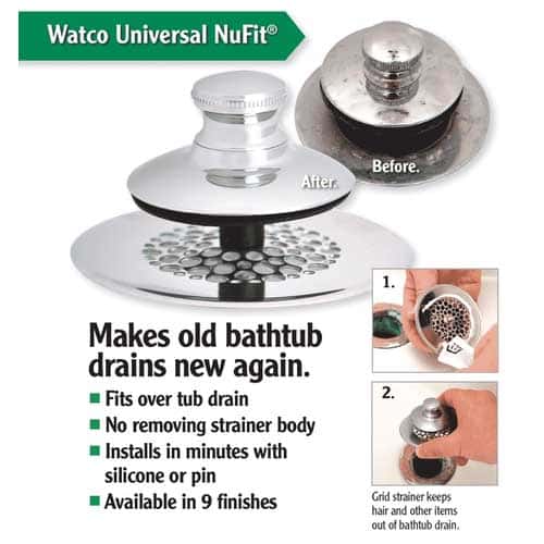 Watco Universal Nufit Cogent Coatings, Universal Nufit Bathtub Stopper